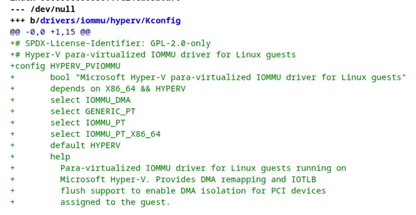 Linux虚拟机用户狂喜！微软提交Hyper-V IOMMU补丁：DMA保护不再缺席