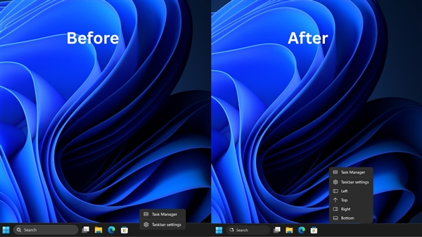 稍微追上Win10脚步:Win11测试全新任务栏右键菜单!总算不用开设置