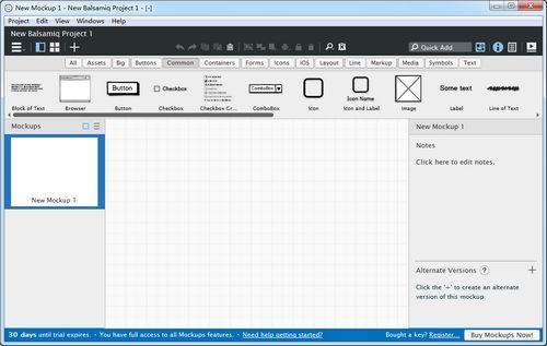 Balsamiq Mockups截图