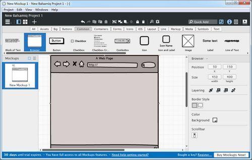 Balsamiq Mockups截图
