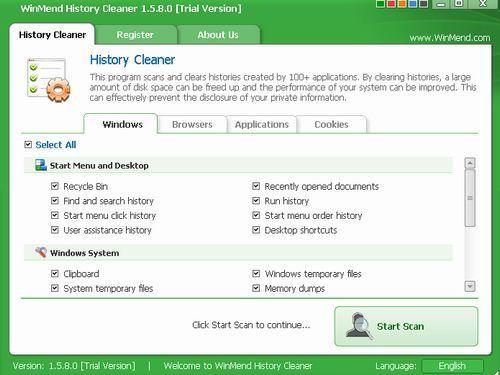 WinMend History Cleaner