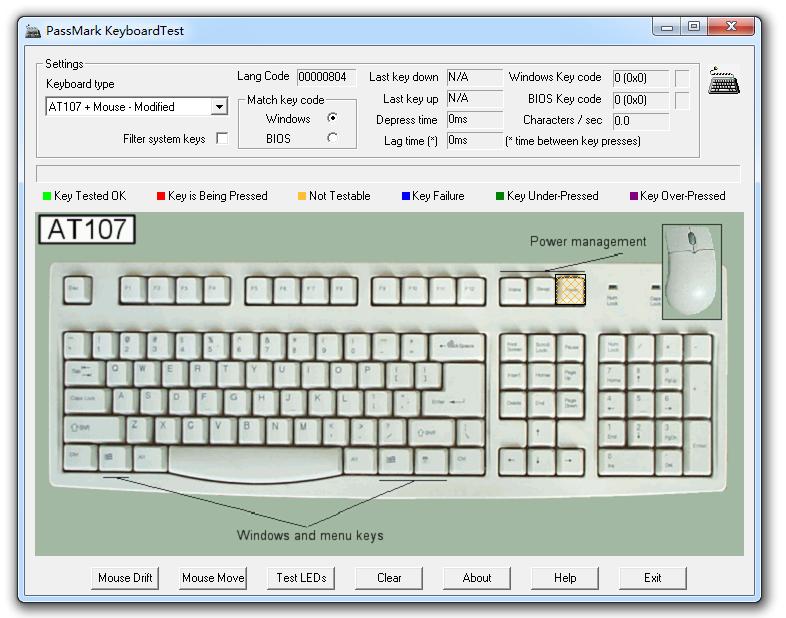PassMark KeyboardTest