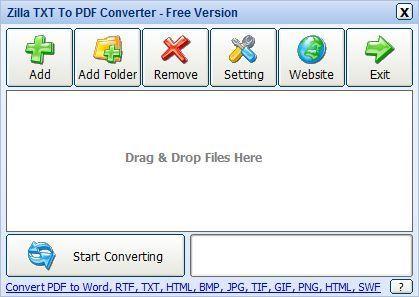 Zilla TXT To PDF Converter截图