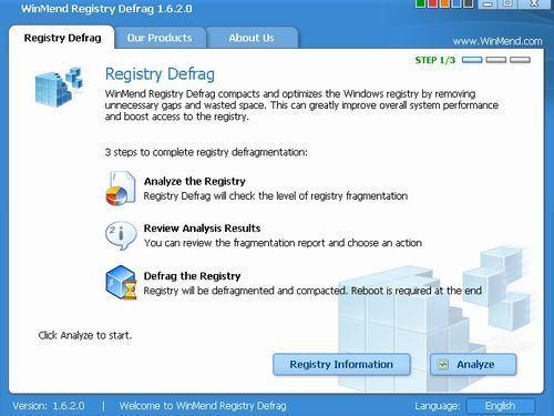 WinMend Registry Defrag截图
