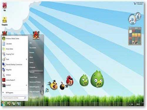 Win7主题：愤怒的小鸟