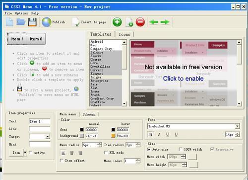 网页菜单制作工具 CSS3Menu