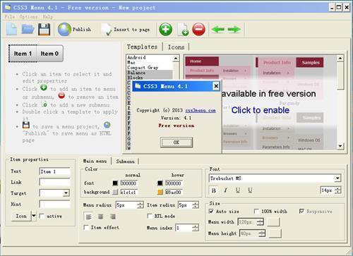 网页菜单制作工具 CSS3Menu
