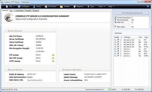 Cerberus FTP Server截图