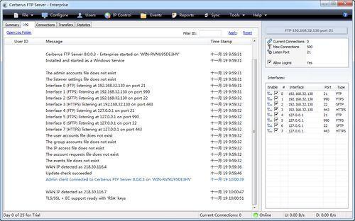 Cerberus FTP Server截图