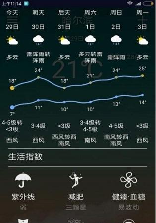 咘咕天气截图
