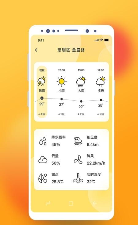 气象桌面天气截图