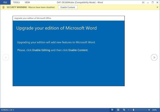 Emotet攻击开始使用伪装为Microsoft Office消息的新模板