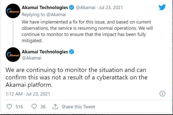 Akamai DNS 中断导致全球主要网站和在线服务瘫痪