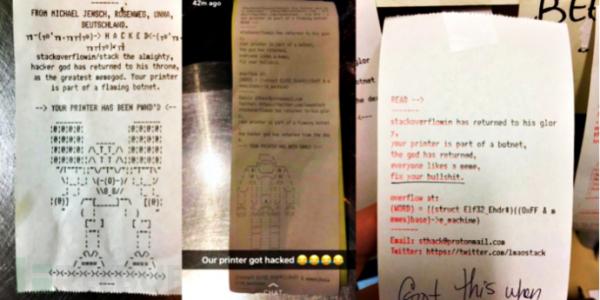 在全球范围内成功劫持28000台打印机,只为打印一份“安全指南”?