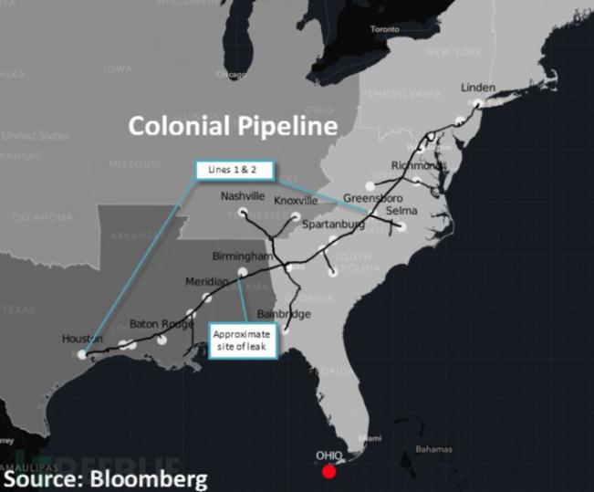 美国最大的油气管道公司遭网络攻击后关闭输送管道