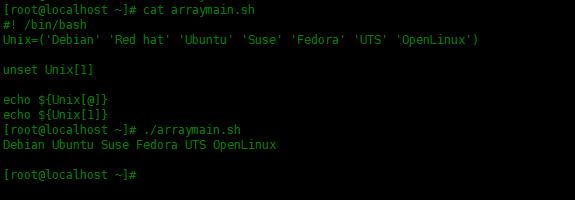 Bash Shell脚本中的数组使用实例