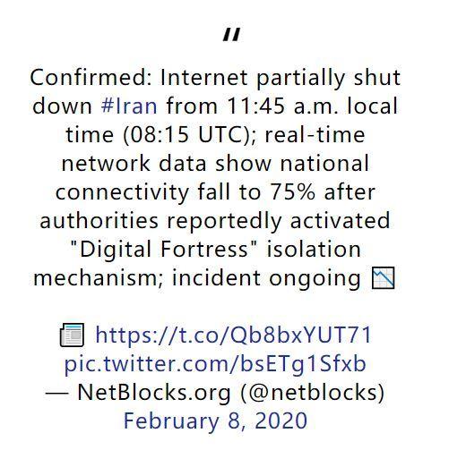 大规模DDoS攻击降低了伊朗25％的互联网连接率