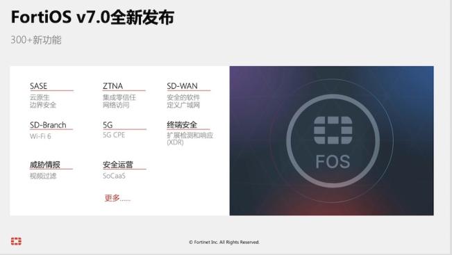 Fortinet FortiOS 操作系统重大更新, 支持SASE 和零信任网络访问的功能