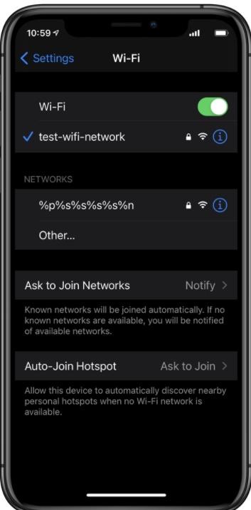 iPhone WiFi bug,连接特定WiFi即可破坏无线功能