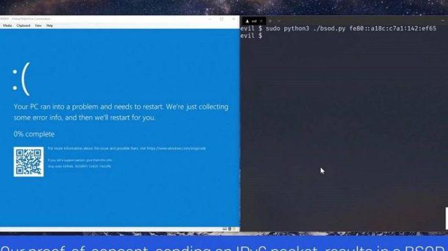 十月更新修复了Windows 10的Ping of Death漏洞