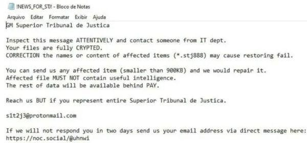 法外狂徒：利用勒索软件攻击巴西最高法院，获得机密文件