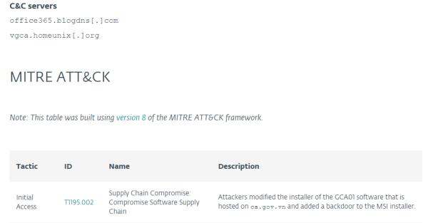 ESET的研究人员发现了一起针对越南政府认证机构的供应链攻击行动