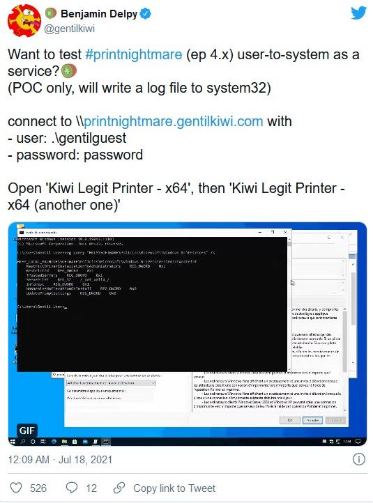 PrintNightmare漏洞的技术拉锯战仍在进行 计算机管理员权限再度失守