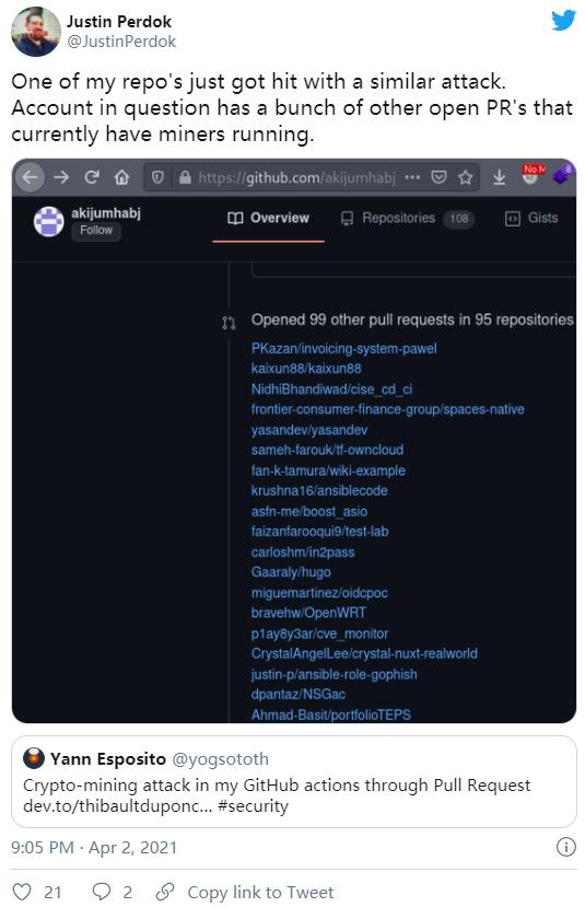 安全报告：黑客正在利用GitHub Actions挖矿