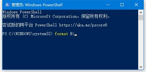 使用命令进行格式化