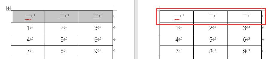 Word跨页表格自动在每页首行添加表头