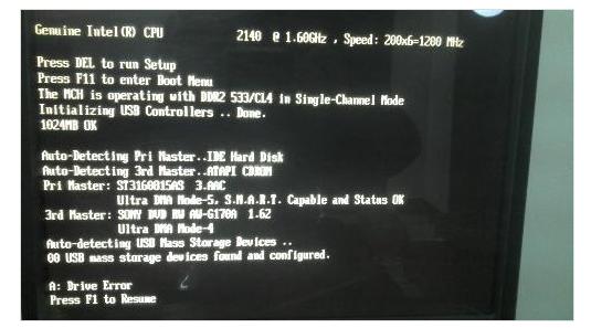 为什么电脑开机要按F1?