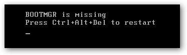 开机提示“bootmgr is missing”怎么办？