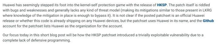 华为 L20 安全专家为 Linux 内核提交补丁被发现漏洞，华为回应称与公司无关