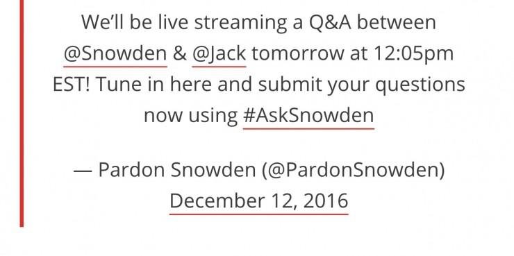 看斯诺登直播是种怎样的体验？明日凌晨一点亲眼见证，预告！