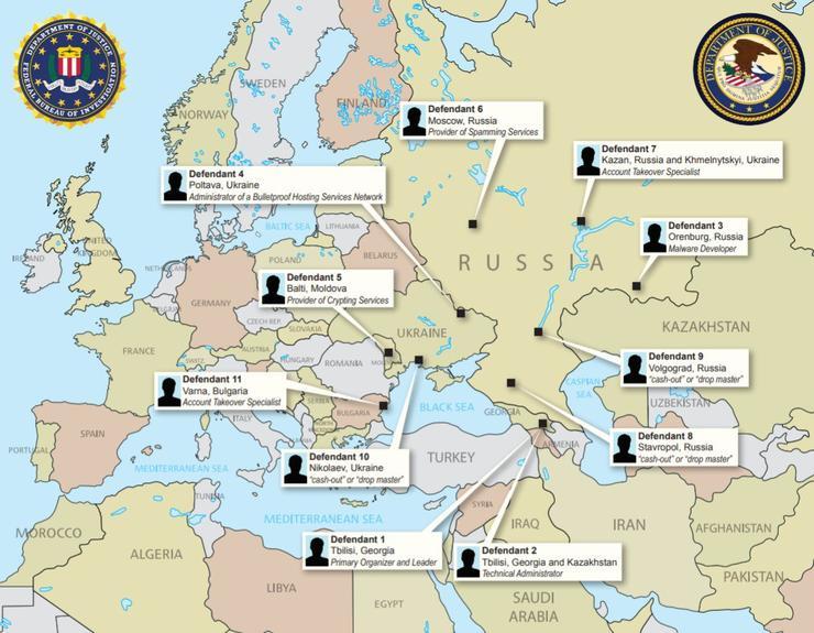 出来混迟早要还，FBI 通缉5名在逃黑客