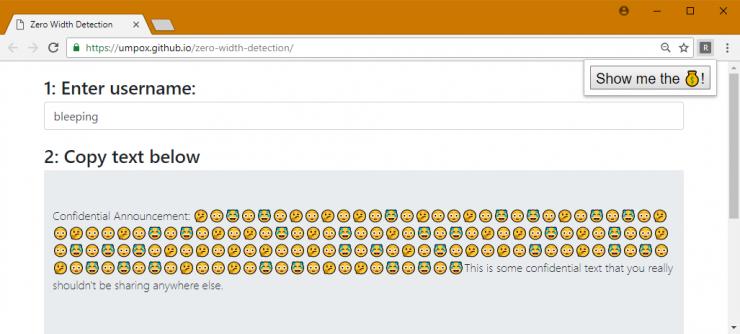 快下载这个 Chrome 扩展程序，否则你们可能会被&ldquo;零宽度字符&rdquo;扒掉底裤
