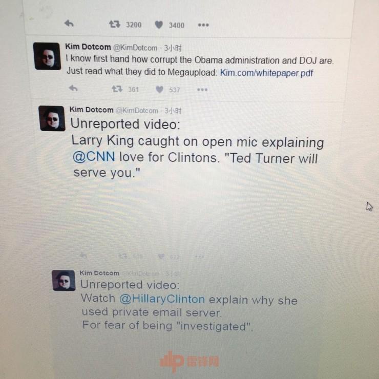 美女、犯案、&ldquo;死磕&rdquo;希拉里，黑客 Kim Dotcom 的恣意人生