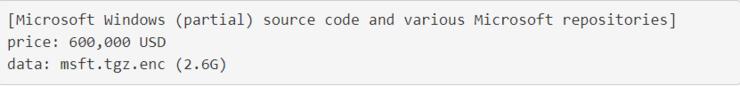 微软、思科源代码被泄露!黑客公开售卖,最低 5 万美元,最高 60 万美元,打包价100 万美元