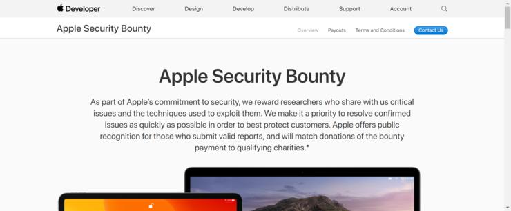 苹果开放漏洞悬赏计划，最高奖励达150万美元