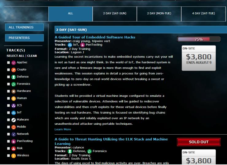 在今年的 Black Hat 上，哪些黑客教程卖得最火？