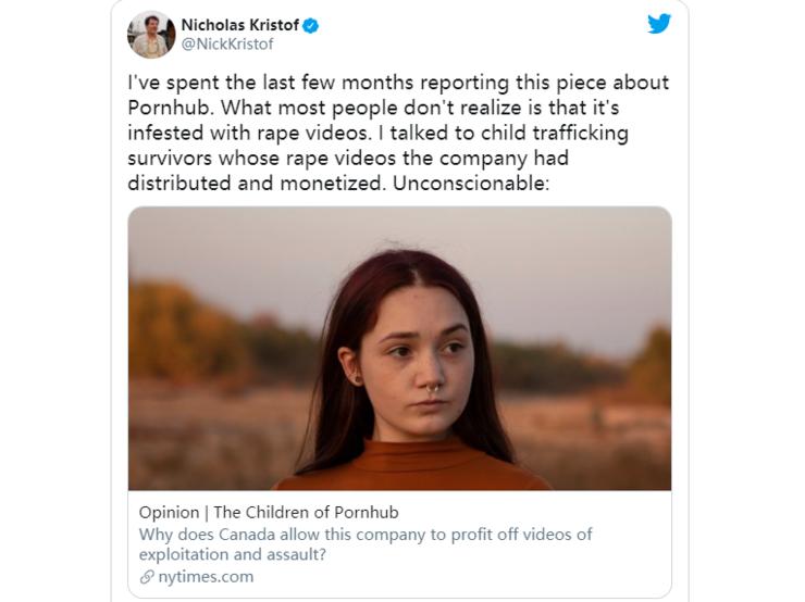 超 200 万人请愿关闭！全球最大色情网站 P 站传播性侵儿童内容，连夜下架千万部色情片，面临关停威胁