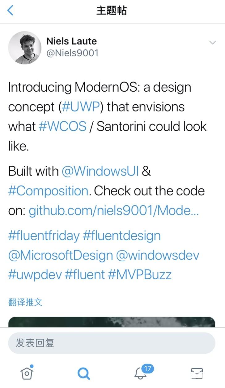 Windows 10概念进化，第三方开发者打造ModernOS界面UI组件
