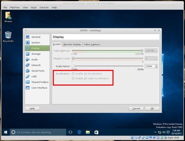 virtualbox安装win10出现花屏的解决办法