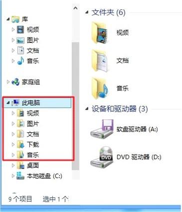 Win8.1库在哪 找回Win8.1资源管理器库方法