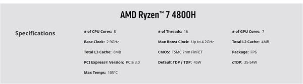 锐龙4000系列移动APU仅支持PCIe 3.0 AMD：笔记本暂时用不上4.0