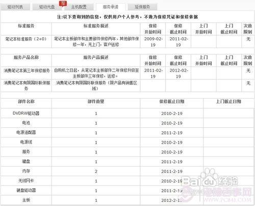 笔记本电脑的保修期是从哪里查询的?