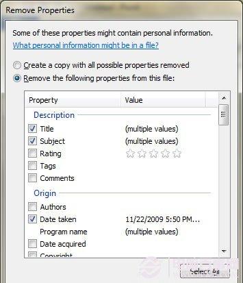 如何删除照片信息 Win7删除照片上个人信息方法