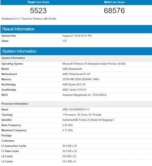 AMD 7nm锐龙ThreadRipper再曝：可加速4.2GHz IPC性能大涨