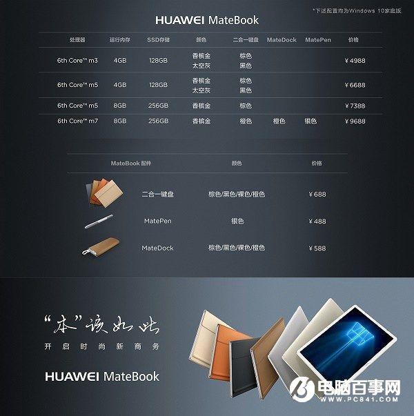 华为MateBook有几个版本? 华为MateBook笔记本各版本区别