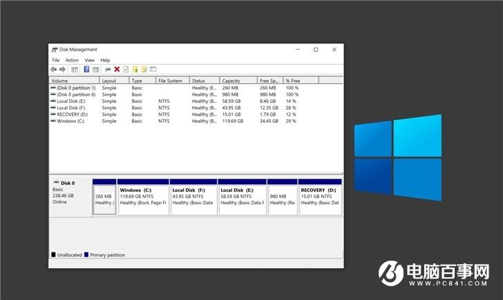 微软 Win10 将获得现代磁盘分区管理工具